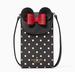 Kate Spade Bags | Disney X Kate Spade New York Minnie Mouse North South Flap Phone Crossbody | Color: Black/Red | Size: Large