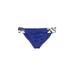 Liz Claiborne Swimsuit Bottoms: Blue Print Swimwear - Women's Size 8