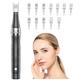 Microneedling Pen, PELCAS Electric Dermapen with 12PCS Needles Cartridges (4 * 12pin + 6 * 36pin + 2* Nano) Anti-Aging Skin Care Device Wrinkle Stretch Marks Scar Hair Loss Treat(Grey)