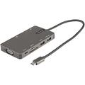 StarTech.com USB C Multiport Adapter-USB C auf HDMI 4K 30Hz/VGA Reiseadapter/Docking station-5Gbit/s USB 3.0 Hub (USB A/USB C)-100W PD-SD/Micro SD Kartenleser-GbE-30cm Kabel (DKT30CHVSDPD), Grau