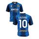 Inter Lautaro Martinez 10 Home Jersey 2021 2022 Official Replica (Size 2 4 6 8 10 12 Years Boys Boy) (Size S M L XL XXL Adult) Blue, Black, Gold 100% Polyester