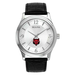 Men's Silver Arkansas State Red Wolves Leather Watch