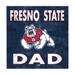 Navy Fresno State Bulldogs 10'' x Dad Plaque