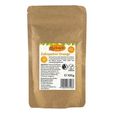 Birkengold Zahnpulver - Orange Nachfüllpack 100g 100 g