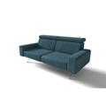 DOMO. Collection Rosario Sofa, 2,5er Garnitur mit Nackenfunktion, 2,5 Sitzer Couch, 204x98x81 cm, Polstergarnitur in türkis