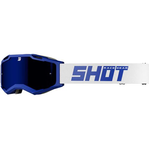 Shot Iris 2.0 Solid Motocross Brille, weiss-blau