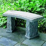 August Grove® Gillis Dragonfly Stone/Concrete Garden Outdoor Bench Stone/Concrete in Black | 18.5 H x 42.5 W x 15 D in | Wayfair