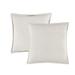 Michael Amini Dash Linen Blend Zipper Sham Polyester/Linen Blend in Gray/White | 26 H x 26 W in | Wayfair BCS-EURO-DASH-NAT