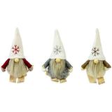Northlight Seasonal Skiing Gnomes Christmas Ornament Fabric in White | 4.5 H x 2.5 W x 3.5 D in | Wayfair NORTHLIGHT WU92513