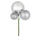 The Holiday Aisle® 18" Ball Ornament Christmas Pick, 3 per Bag Plastic in Gray/Yellow | 18 H x 7 W x 7 D in | Wayfair