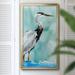 Breakwater Bay Delray Crane I - Picture Frame Painting on Canvas Canvas, Solid Wood in Black/Blue/Green | 18.5 H x 10.5 W x 1.5 D in | Wayfair