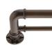 Williston Forge Shonto Stainless Steel Adjustable 1" Double Curtain Rod in Brown | 2 H x 144 W x 4.5 D in | Wayfair