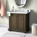 Lark Manor™ Andii 36" Single Bathroom Vanity Set Wood/Quartz Top in Brown | 34.5 H x 36 W x 20 D in | Wayfair 7E765751FCF64E7DBC4445D0D9EF5E77