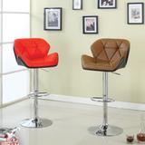 Dimone Modern Faux Leather Adjustable Swivel Barstool by Furniture of America