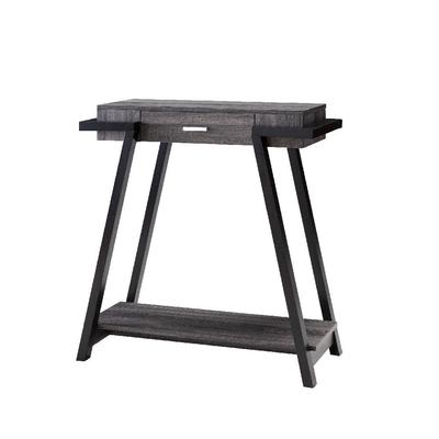 Wooden Console Table with Angled Leg Support and Drawer,Black and Gray - 34 H x 15.5 H x 31.5 L Inches
