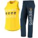 Women's Concepts Sport Navy/Gold Milwaukee Brewers Meter Muscle Tank Top & Pants Sleep Set