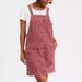 American Eagle Outfitters Dresses | American Eagle Corduroy Overall Dress | Color: Brown/Pink | Size: S