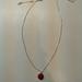 Kate Spade Jewelry | Kate Spade New Domed Red Necklace | Color: Gold/Red | Size: 16" Chain; 1/2" Pendant