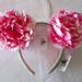 Disney Accessories | Disney Parks Flower & Garden Festival Peony Minnie Mouse Ears New W/ Tags | Color: Green/Pink | Size: Os