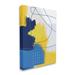 Stupell Industries Bold Lively Shapes Modern Yellow Abstract Collage by Urban Epiphany Painting Print on Canvas in Blue | Wayfair aj-197_cn_16x20