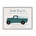 Stupell Industries Fresh Soap Co. Vintage Green Truck Bath Bubbles by Natalie Carpentieri - Textual Art on in Blue/Brown | Wayfair aj-308_gff_16x20