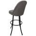 Williston Forge Swivel Metal Counter Bar Stool 26" M-235 - Basin Beige - Coffee Upholstered/Metal in White/Black | 44 H x 25 W x 23 D in | Wayfair