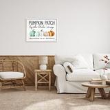 Stupell Industries Pumpkin Patch Farmhouse Sign Autumn Orange Green Gourds Oversized Wall Plaque Art By Lettered & Lined Canvas | Wayfair