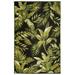 "Liora Manne Marina Jungle Leaves Indoor/Outdoor Rug Black 1'11"" x 7'6"" - Trans Ocean MNAR8811548"