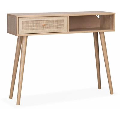 Konsolentisch mit Rattangeflecht 100x29x81cm - Sweeek Image