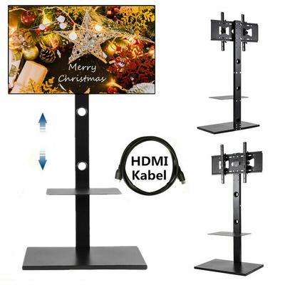 Unho - tv Bodenständer Ständer Standfuß Fernsehstand höhenverstellbar neigbar für 32–65 Zoll Flach Image