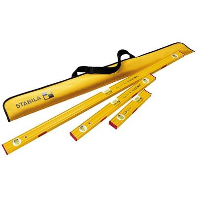 Stabila pro set 80 asm 4-teiliges Wasserwaagen Set 30 cm, 60 cm, 120 cm & Tasche