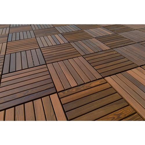 Hexim – Terrassenfliesen 33x33cm Klickfliesen Thermoesche Holzfliesen Balkonfliesen: 9 Stk – 0.98 qm