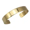 316L stainless steel simple classic plain round gold color custom logo opened cuff bangle bracelet