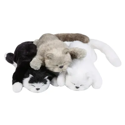 Peluche à commande vocale réaliste pour chat endormi jouet coule et amusant pour animaux de