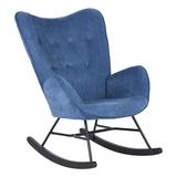 Carson Carrington Mid-century Modern Velvet Rocker Accent Chair