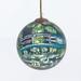 La Pastiche Japanese Bridge by Claude Monet Hand Painted Glass Ornament, 3.5" x 3.5" Collectable