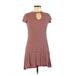 C Label Casual Dress - A-Line: Pink Print Dresses - Women's Size Small