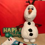 Disney Toys | Disney Olaf Stuffed Animal Plushie White Snowman 23" Long Frozen Large Elsa Anna | Color: Brown/White | Size: Osbb