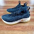 Nike Shoes | Nike Lebron Xv 15 Low Black Metallic Gold Air Max Zoom Size 8 | Color: Black/White | Size: 8