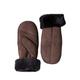 Ladies' Sheepskin Mittens with Seam (Brown)