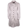 Creenstone Timeless Silky Look Mac Style Zip & Button Front Coat 10 UK Cream