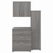 Bush Business Furniture Universal 3 Piece Modular Laundry Room Storage Set with Floor and Wall Cabinets in Platinum Gray - Bush Business Furniture LNS005PG