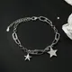 Bracelet à breloques étoile en cristal pour femme bracelet en forme de cœur cadeau de bijoux de