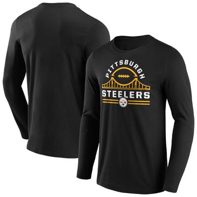 Pittsburgh Steelers Facemask Iconic Hometown Graphic Langarm-T-Shirt - Herren Image