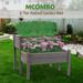 MCombo 2-tier Raised Flower Garden Bed Shelf, Wood 0836 - 33.9" x 33.7" x 19.7"