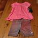 Nike Matching Sets | Nwt Nike Girls Sz 2t Outfit Short And Tee | Color: Black/Pink | Size: 2tg