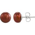 Giani Bernini Jewelry | Giani Bernini Chocolate Cultured Freshwater Pearl (8-9mm) Stud Earrings | Color: Brown/Silver | Size: Os