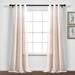 Lush Decor Ombre Stripe Grommet Sheer Window Curtain Panel Pair - 84" x 38" - 84" x 38"