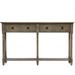 Fidela Entryway Console Table with Two Drawers in Grey Wash - 58"L x 11.1"W x 34"H