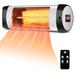 Costway Patio Electric Heater Wall-Mounted Infrared Heater W/ Remote